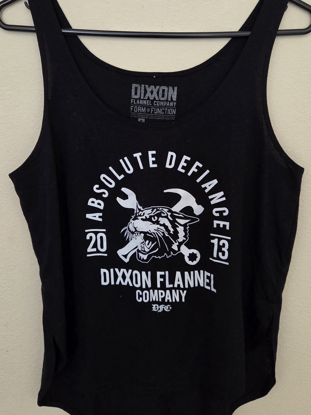 DIXXON Black Tank Top with White Graphic